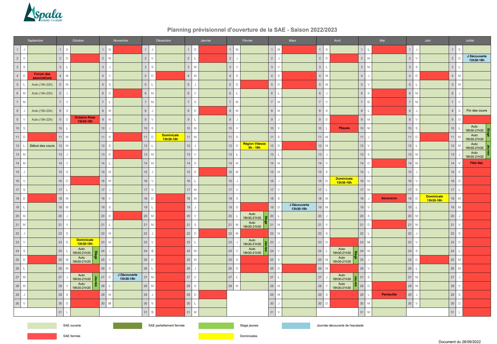 Aspala planning 2021/2022