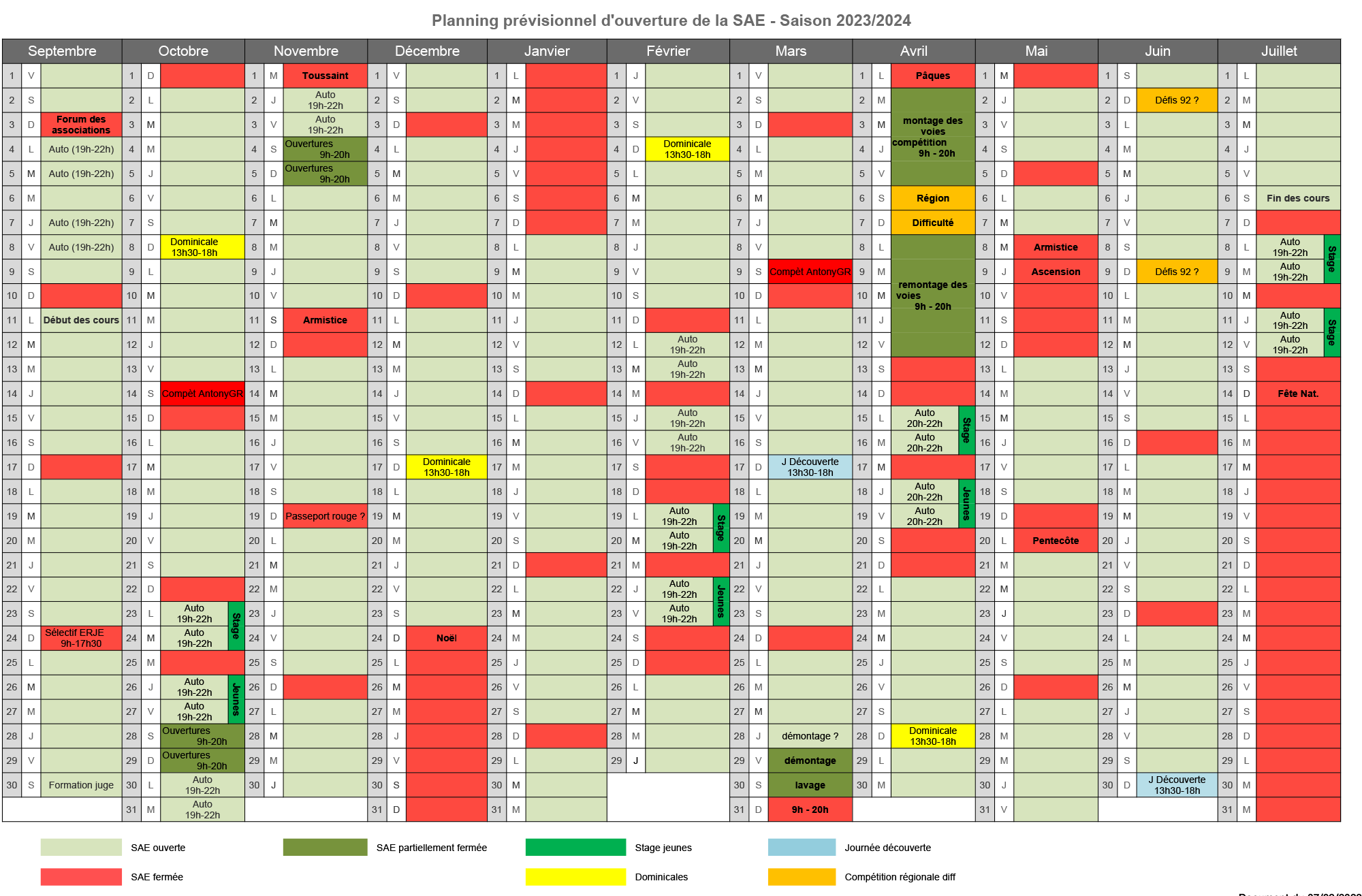 Aspala planning 2023/2024